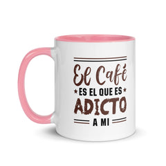 El café es adicto a mi | Taza color interior