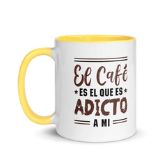 El café es adicto a mi | Taza color interior