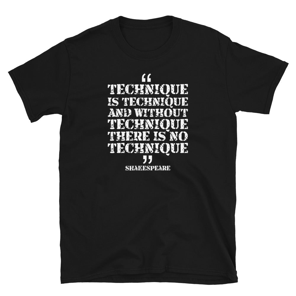 Technique is technique | Camiseta oscura de manga corta unisex - Gozanding | Online Store