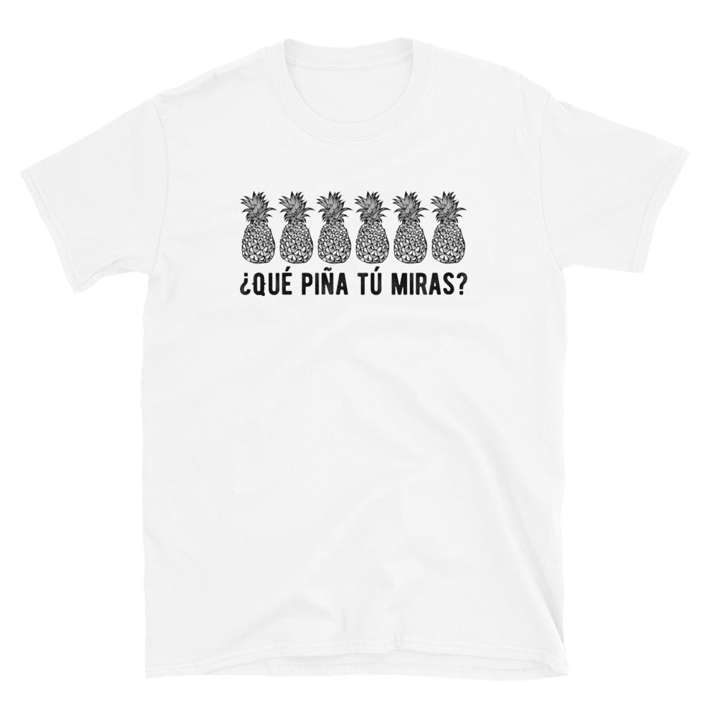 Qué piña tú miras | Camiseta clara de manga corta unisex - Gozanding | Online Store