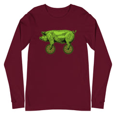 Puerco sobre ruedas | Camiseta manga larga unisex - Gozanding | Online Store