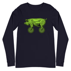Puerco sobre ruedas | Camiseta manga larga unisex - Gozanding | Online Store