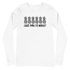 Qué piña tú miras | Camiseta clara manga larga unisex - Gozanding | Online Store