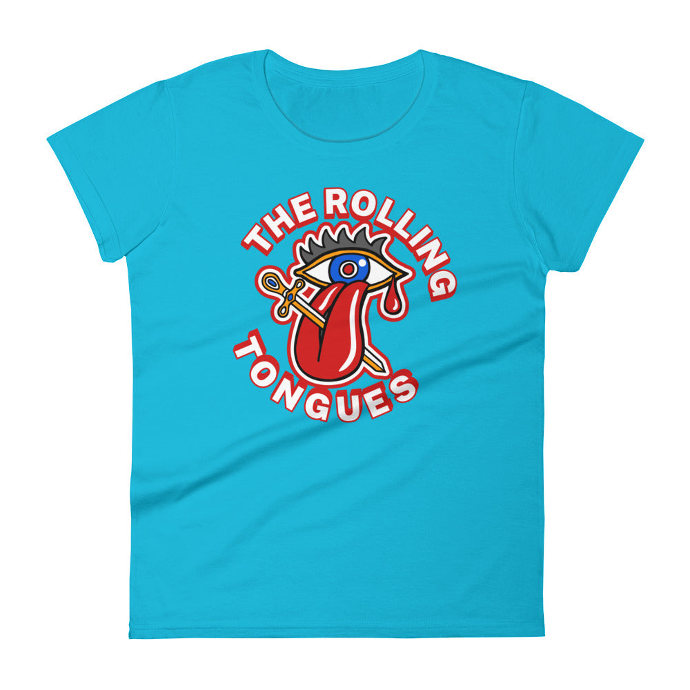 The Rolling Tongues | Camiseta de manga corta para mujer - Gozanding | Online Store