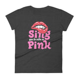 Sing que la vida es Pink | Camiseta oscura de manga corta para mujer - Gozanding | Online Store