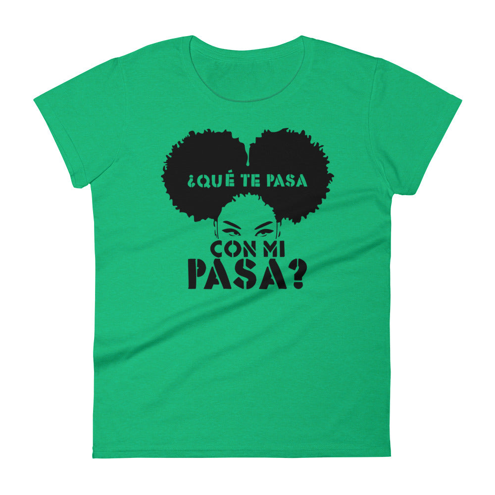 ¿Qué te pasa con mi pasa? | Camiseta clara de manga corta para mujer - Gozanding | Online Store
