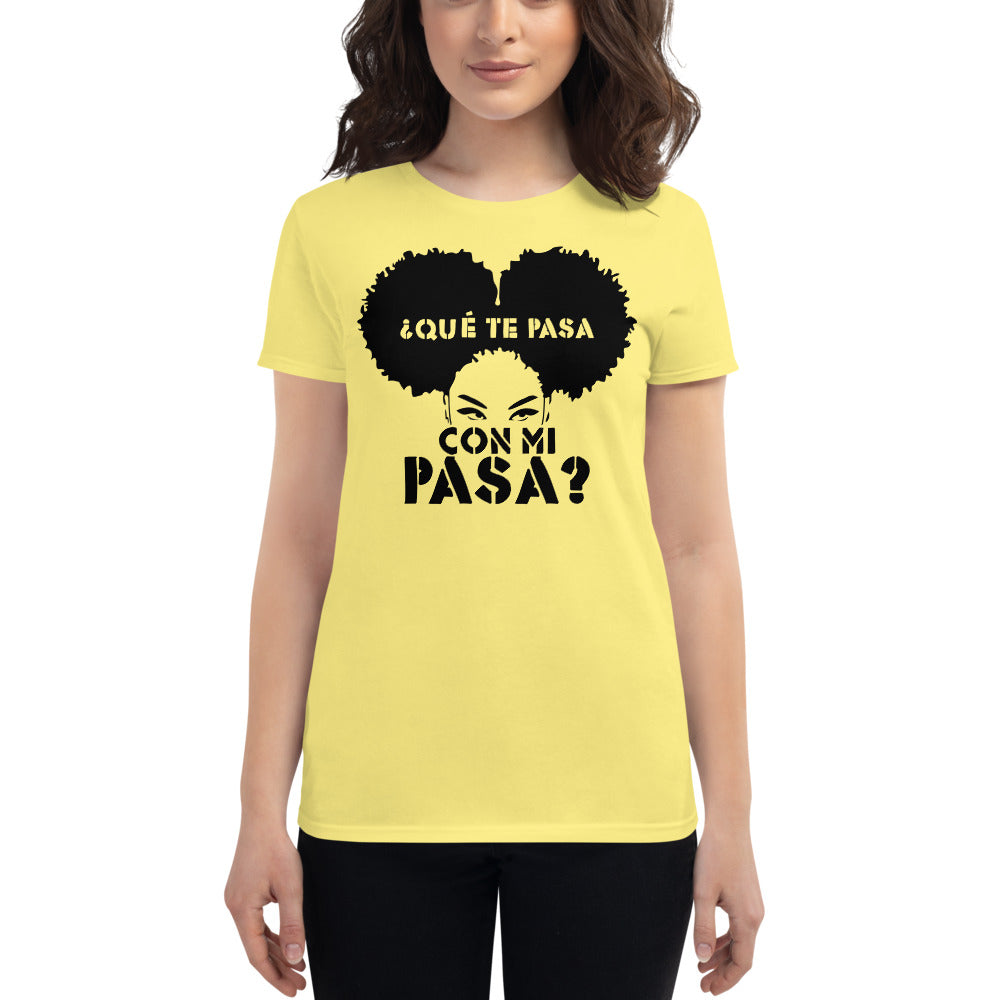 ¿Qué te pasa con mi pasa? | Camiseta clara de manga corta para mujer - Gozanding | Online Store