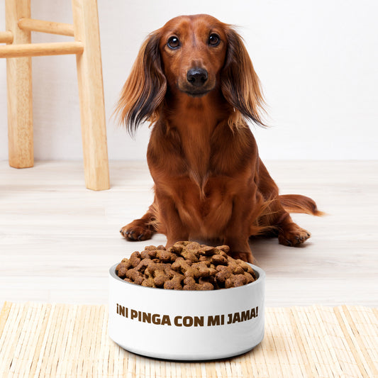 ¡Ni pinga con mi jama! | Plato para mascota