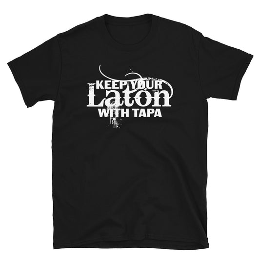 Keep your latón with tapa | Camiseta oscura de manga corta unisex