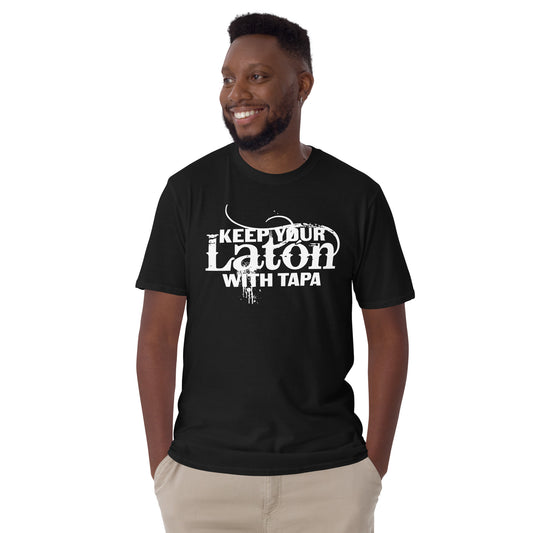 Keep your latón with tapa | Camiseta oscura de manga corta unisex