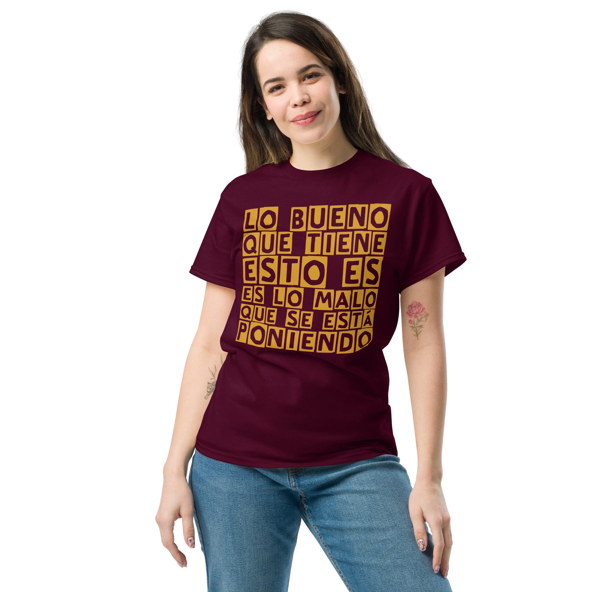 Lo bueno que tiene esto (gold) | Camiseta clásica unisex