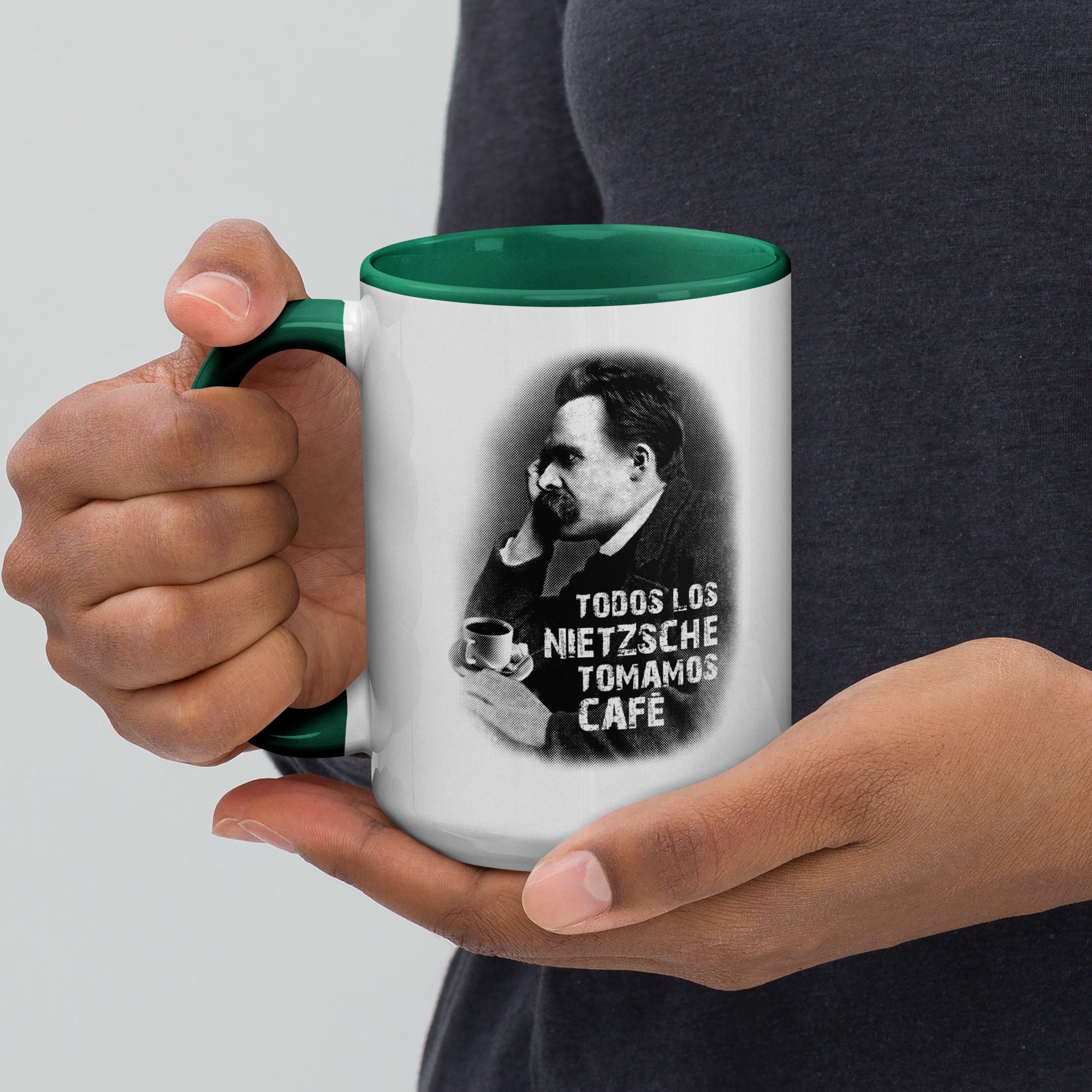 Todos los Nietzsche tomamos café | Taza color interior