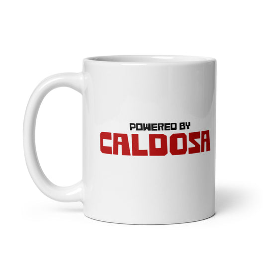 Powered by Caldosa | Taza blanca brillante