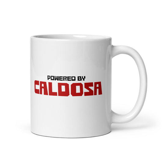 Powered by Caldosa | Taza blanca brillante