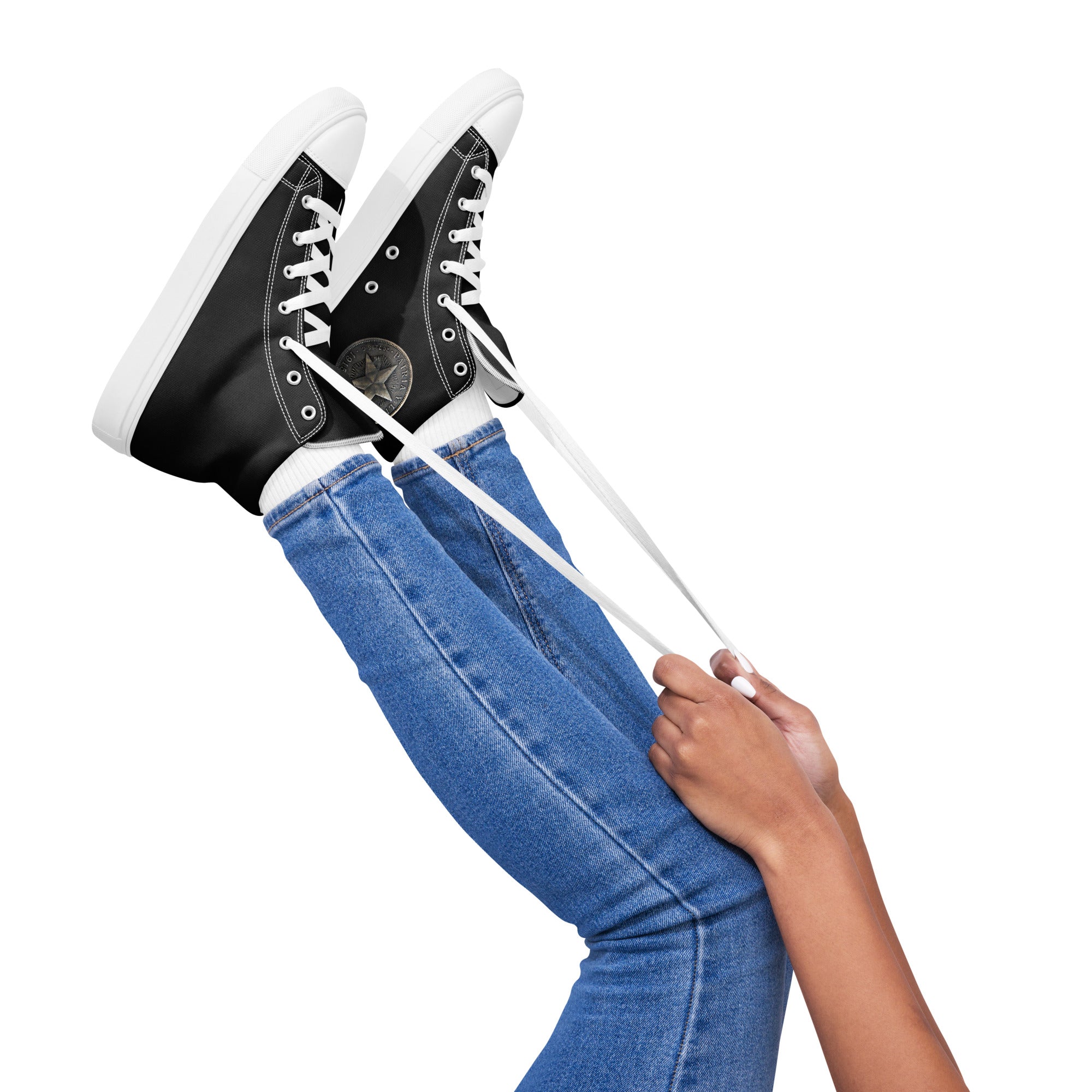 Peso Cubano | Zapatillas de lona de caña alta para mujer