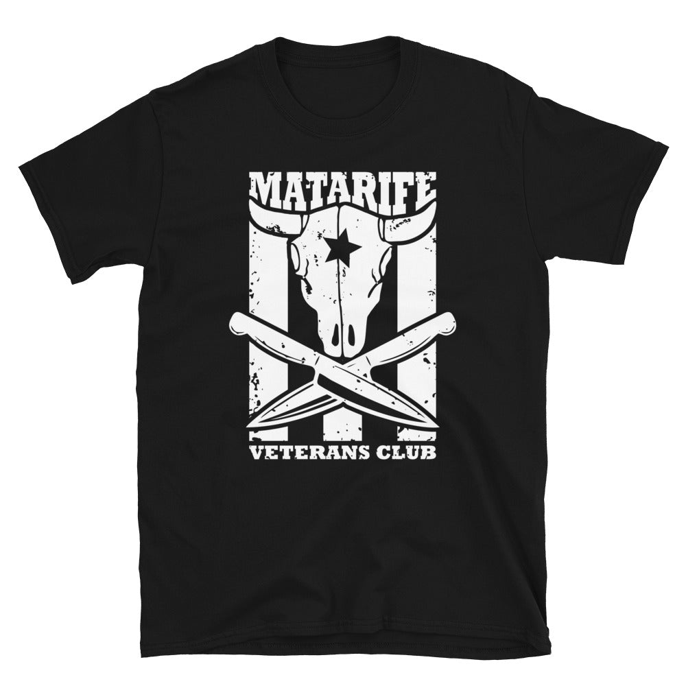 Matarife Veterans Club | Camiseta oscura de manga corta unisex - Gozanding | Online Store