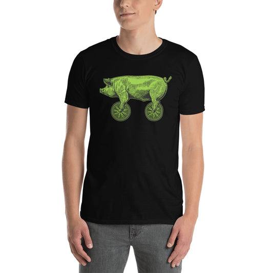 Puerco sobre ruedas | Camiseta de manga corta unisex - Gozanding | Online Store