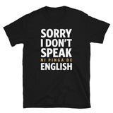 Ni pinga de English | Camiseta oscura de manga corta unisex