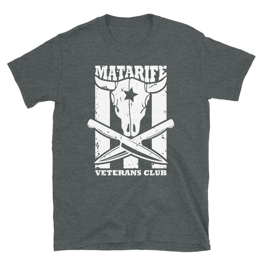 Matarife Veterans Club | Camiseta oscura de manga corta unisex - Gozanding | Online Store