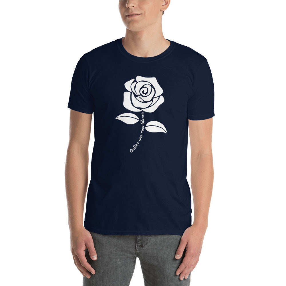 Cultivo una rosa blanca | Camiseta de manga corta unisex - Gozanding | Online Store