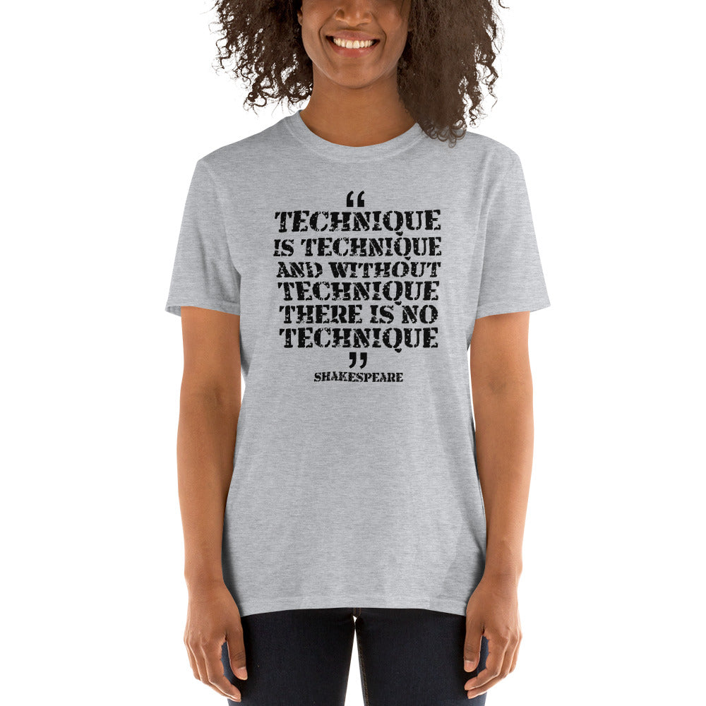 Technique is technique | Camiseta clara de manga corta unisex - Gozanding | Online Store