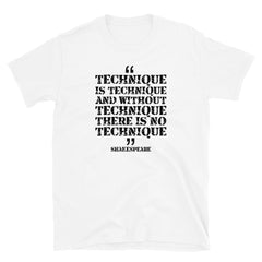 Technique is technique | Camiseta clara de manga corta unisex - Gozanding | Online Store