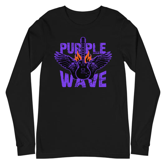 Purple Wave Dark Theme | Camiseta manga larga unisex - Gozanding | Online Store