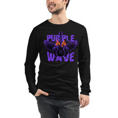 Purple Wave Dark Theme | Camiseta manga larga unisex - Gozanding | Online Store