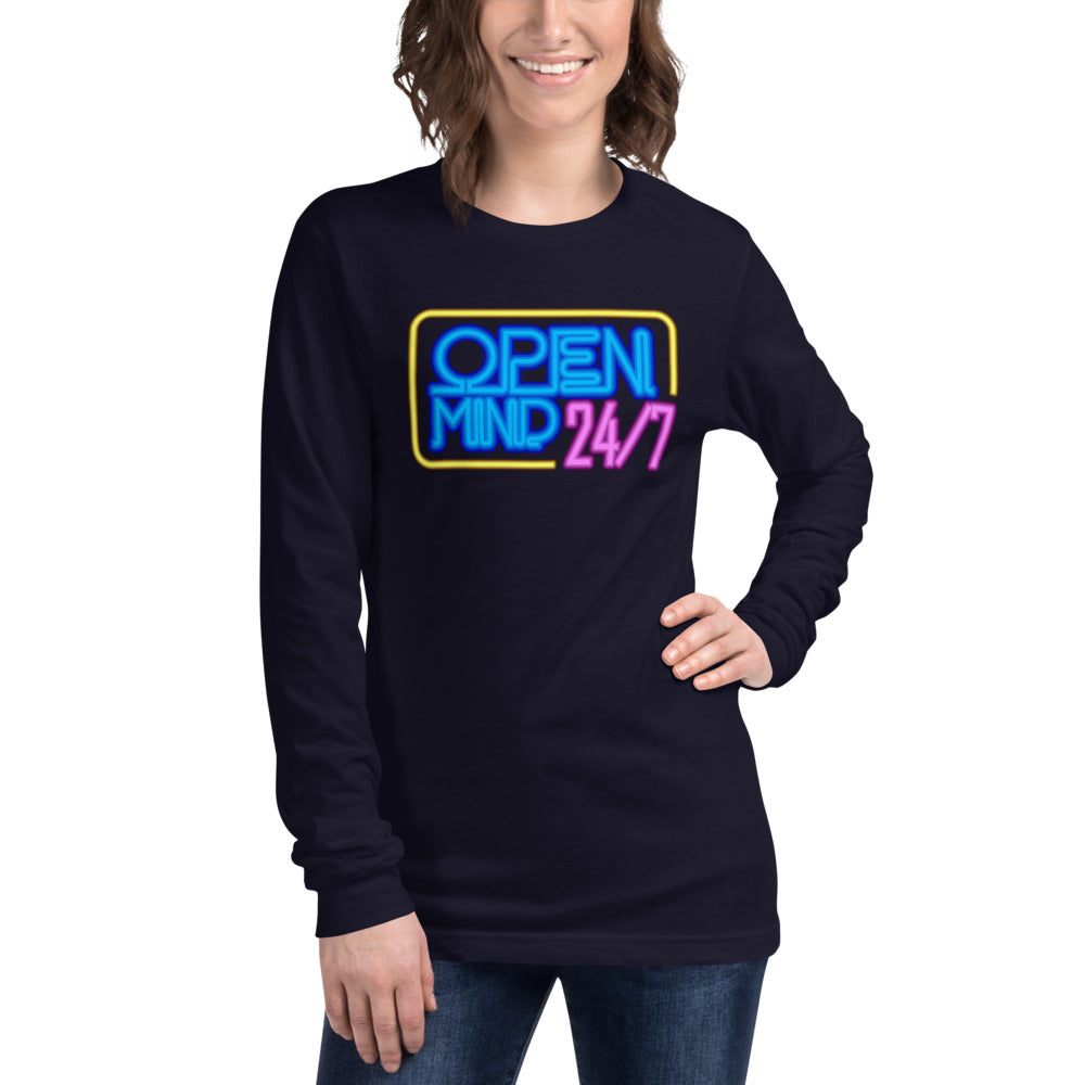 Open Mind 24/7 | Camiseta manga larga unisex - Gozanding | Online Store