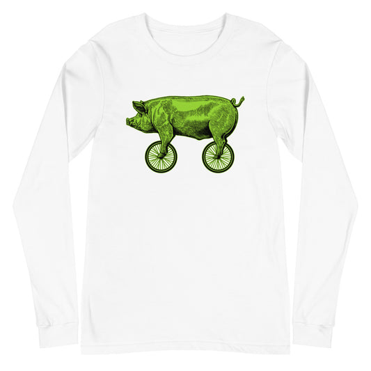 Puerco sobre ruedas | Camiseta manga larga unisex - Gozanding | Online Store