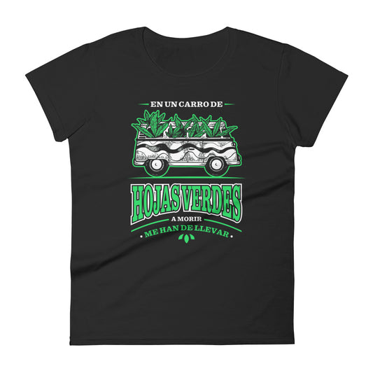 En un carro de Hojas Verdes | Camiseta de manga corta para mujer - Gozanding | Online Store