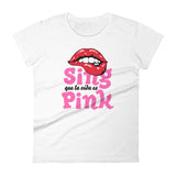 Sing que la vida es Pink | Camiseta clara de manga corta para mujer - Gozanding | Online Store